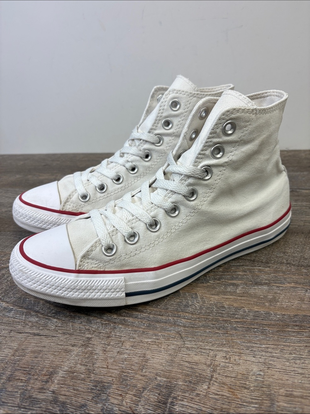 Converse Chuck Taylor All Star High Top Sneakers White Canvas Size W9 M7